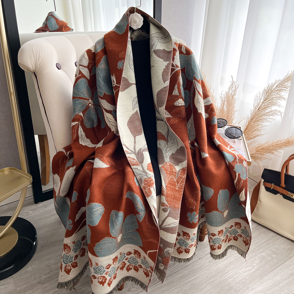 Cashmere Scarf Wrap - Bufandas gruesas de lujo de Cachemira
