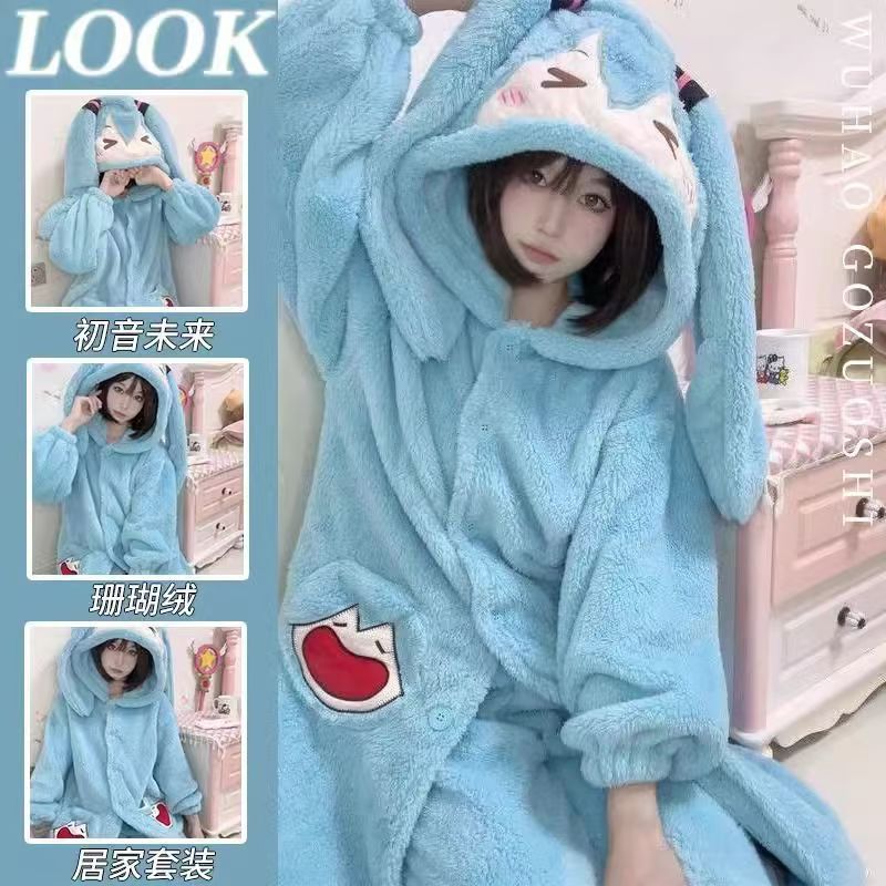 Winter Clothing Cute - Pijamas de Anime Miku, Lindos Pijamas