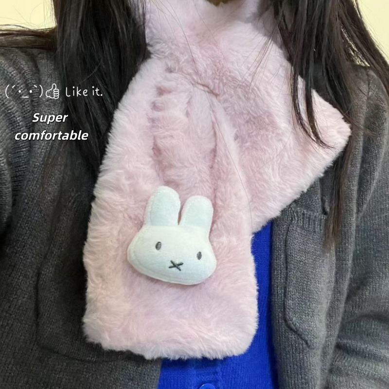 Bufanda Blanca Miffy |   Calen - Winter Clothing Cute reseña y precio