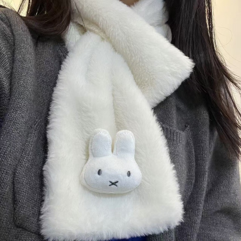Bufanda Blanca Miffy |   Calen - Winter Clothing Cute reseña y precio