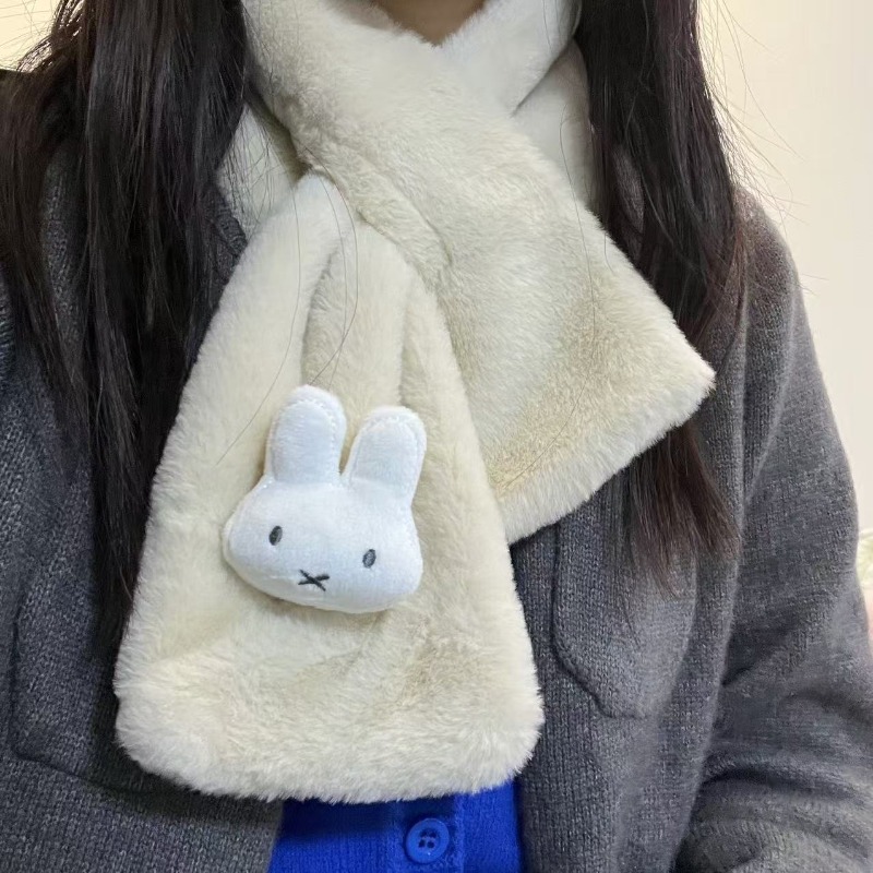 Bufanda Blanca Miffy |   Calen - Winter Clothing Cute reseña y precio