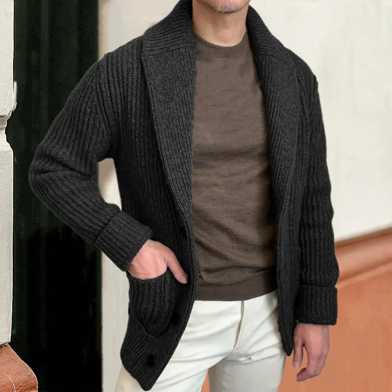 Suéteres para hombre, cárdigan - Wool Blend Coat reseña y precio