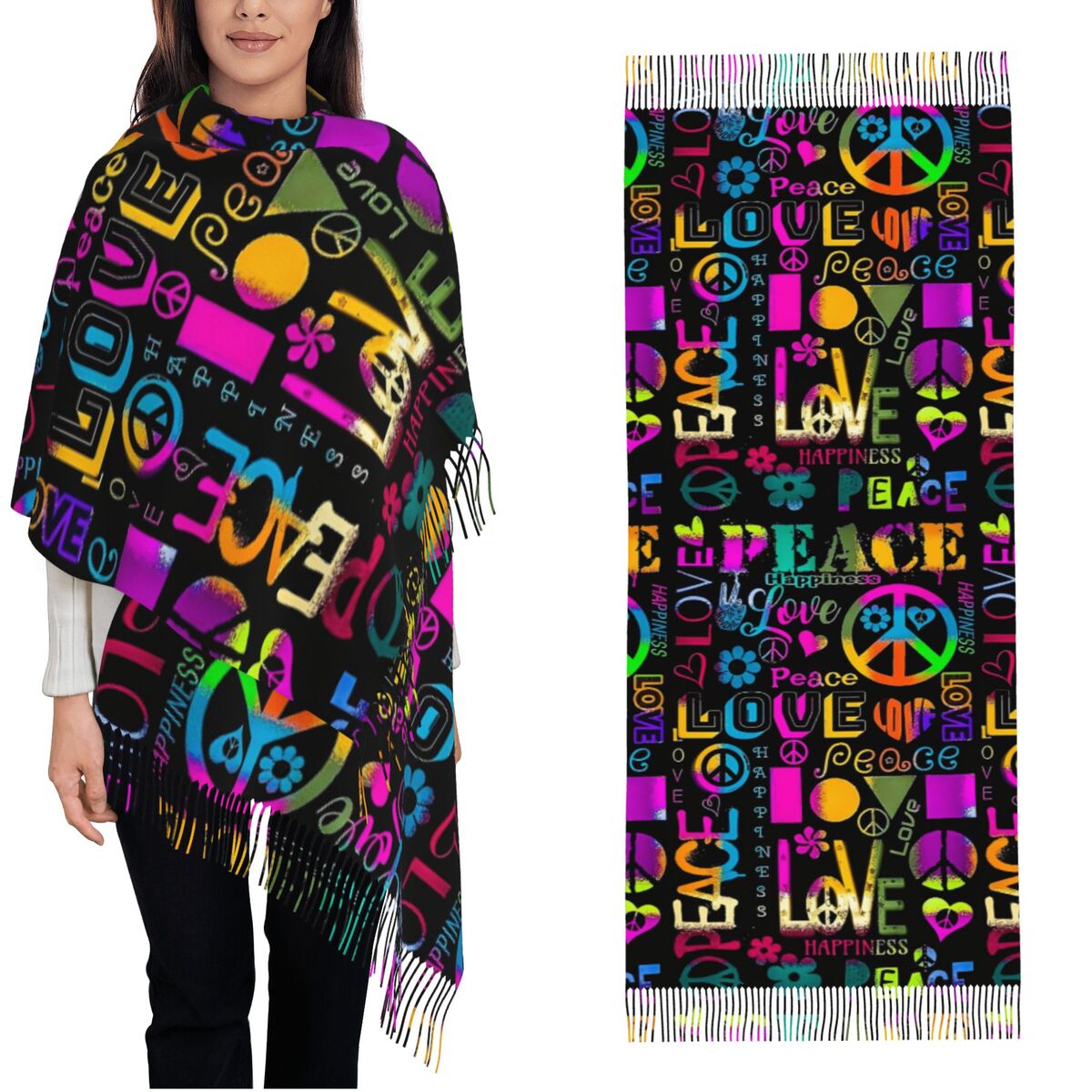 Bufanda con borlas para mujer, - Cashmere Scarf Wrap reseña y precio