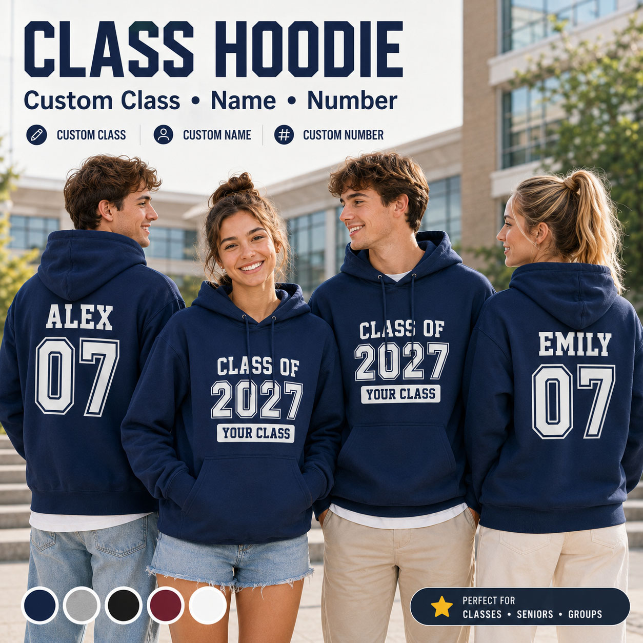 Sudadera con Capucha de Gradua - Winter Clothing Name reseña y precio