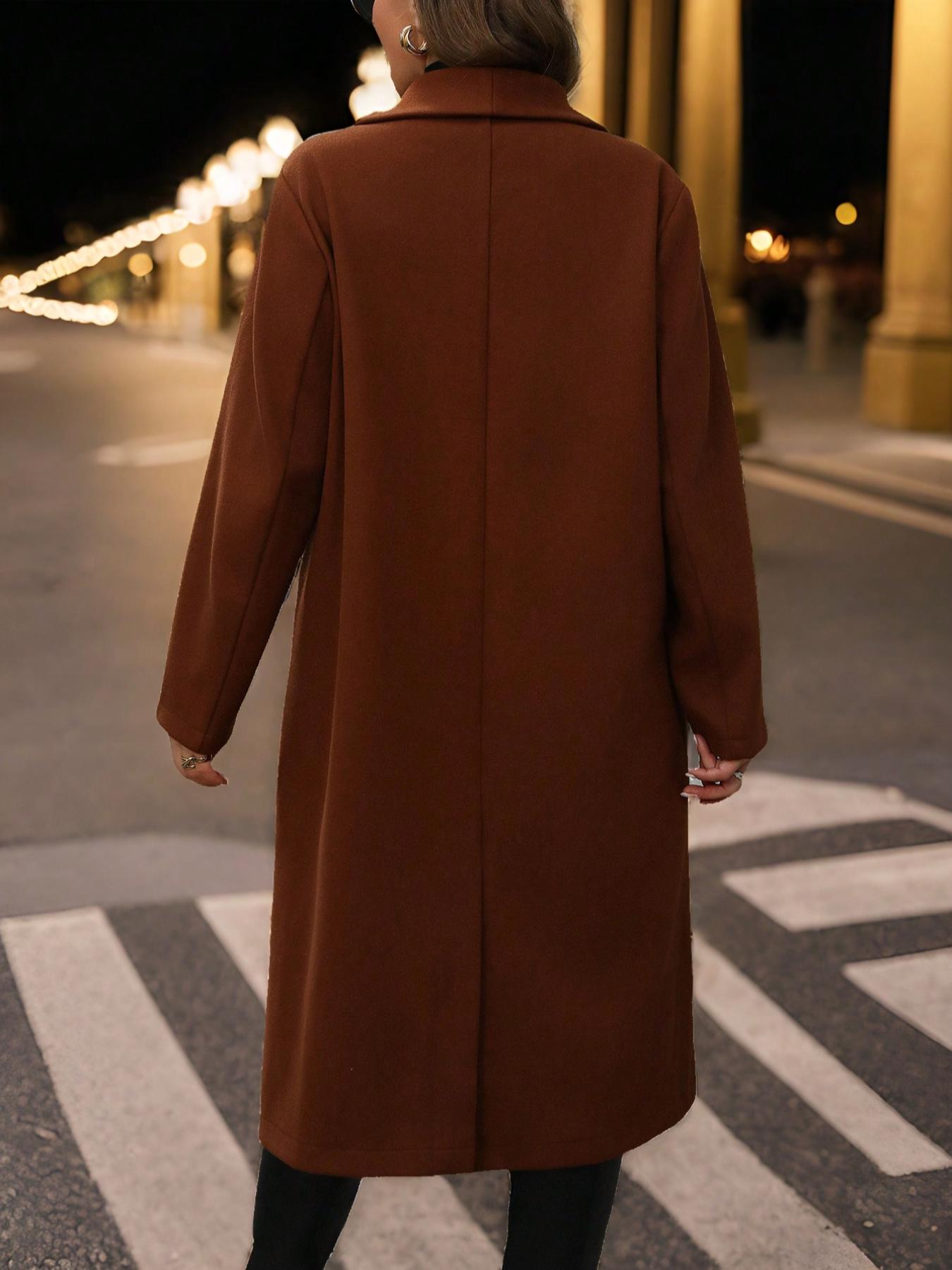 Abrigo de Lana de Longitud Med - Wool Blend Coat reseña y precio